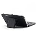 eTopxizu Keyboard Case for 7-8 Inch Universal Tablet,2-in-1 Wireless Detachable Removable Bluetooth Keyboard Leather Travel Windows Android iOS Carrying Cases Cover Holder Folio+Stand(Black)