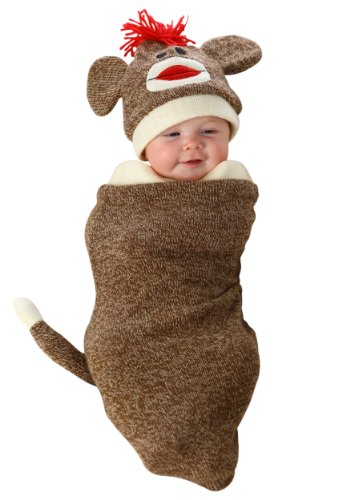 Princess Paradise Baby's Marv The Monkey Deluxe Costume Swaddle, As Shown, 0/3M