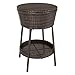 Best Choice Products Wicker Ice Bucket Outdoor Patio Furniture All-Weather Beverage Cooler with Tray