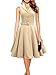 iLover Women 1950s V-Neck Vintage Rockabilly Swing Evening Party Dress