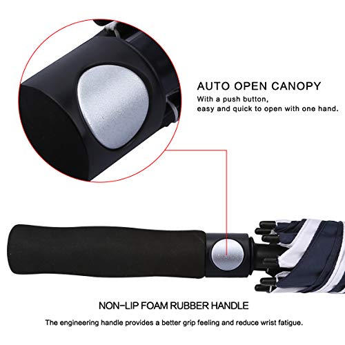 image for G4Free 62 Inch Automatic Open Golf Umbrella Extra Large Oversize Doubl