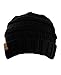 NYFASHION101 Oversized Baggy Slouchy Thick Winter Beanie Hat, Black