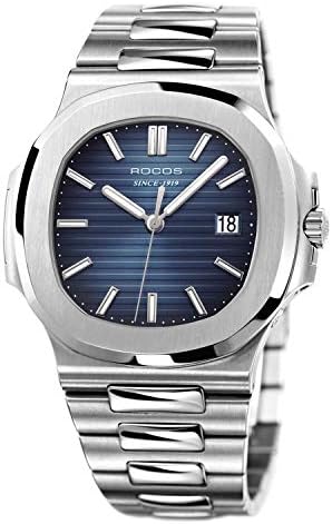 Men's Analogue Automatic Wristwatch Stainless Steel Mechanical Watch 40mm - R0139