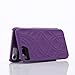 W7ETBEN Case for iPhone SE 3/2, Shockproof Hidden Mirror Wallet Cover with Card Holder Case for iPhone 8/7 - Purple