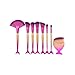 7pcs Mermaid Makeup Brush Set Professional Kabuki Cosmetic Foundation Blending Eyeliner Face Powder Contour Cream Make up Fish Tail Brush Kit BESTLAND (7PCS)