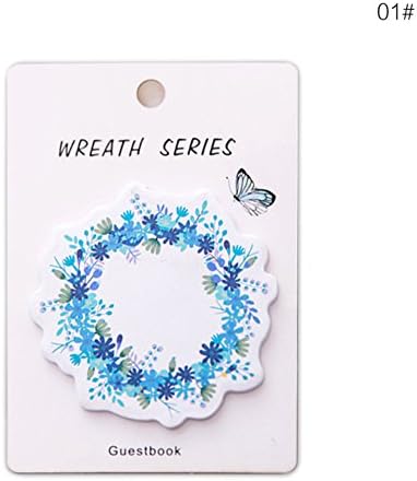 Creative Stationery Beautiful Wreath Stickies Spring Flower Message Sticky Notes Office Sticks School Supplies