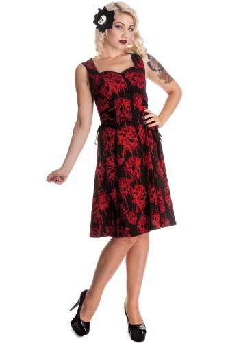 white christmas dresses Hell Bunny Harley Tartan Dress Black White main image 1