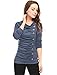 Allegra K Women's Cowl Neck Long Sleeves Buttons Decor Ruched Top Medium Blue