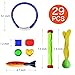 ToyerBee Diving Toys, 29 Pack Pool Toys with Organizer for Kids/Toddlers, Underwater Diving Rings(4 Pcs), Toypedo Bandits(4 Pcs), Diving Sticks(4 Pcs), Diving Toy Balls(4 Pcs) with Underwater Treasure