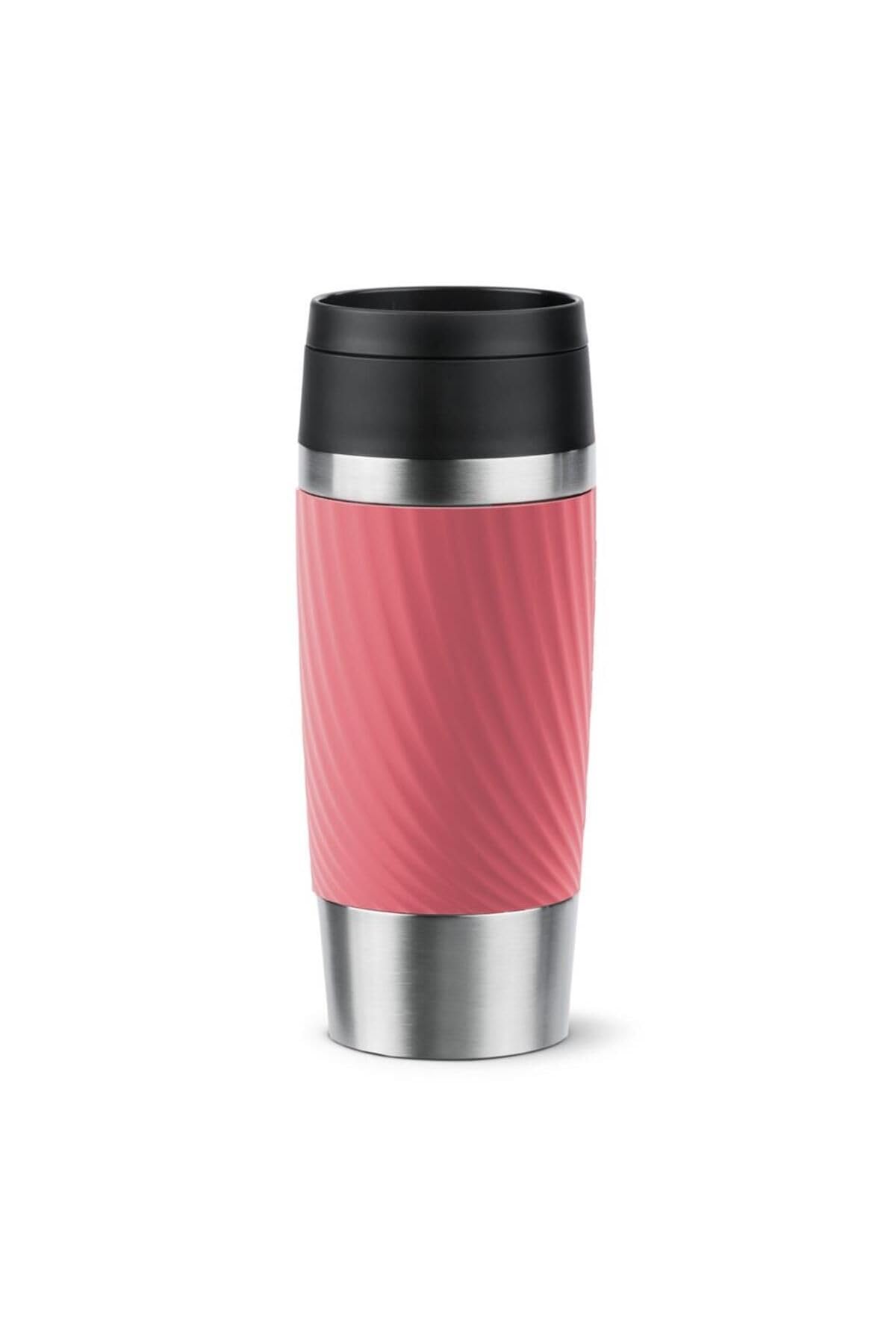 Tefal Travel Mug Classic Twist, Comfort Screw Lid, Quick Press, Soft-Touch Sleeve, Travel-Ready, Reusable, 100% Leak-Proof, Keeps Drinks Cold (8 hrs) and Hot (4 hrs), 360° Drinking, N2024410