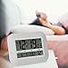 FAS1 Radio Controlled Digital Wall Clock LCD Desk Alarm Clock with Temperature Date Calendar for Office Home (US Version) - 25cm X 18cm