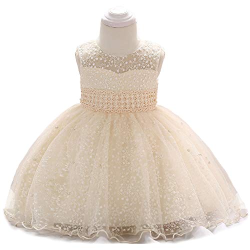 Baby Girl Toddler White Flower Birthday Wedding Christening Pageant Party Dress