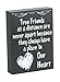 JennyGems True Friends Are Never Apart Sign - Heartfelt Friendship Gift for Long Distance Friends, Going Away Present, Wall Decor, Shelf Display, Made in USA