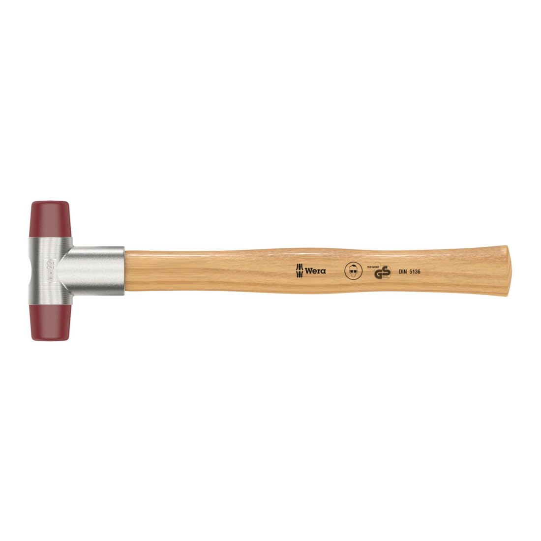 Wera 05000505001 1 x 250 mm "102" Soft-Faced Hammer with Urethane Head Sections - Silver