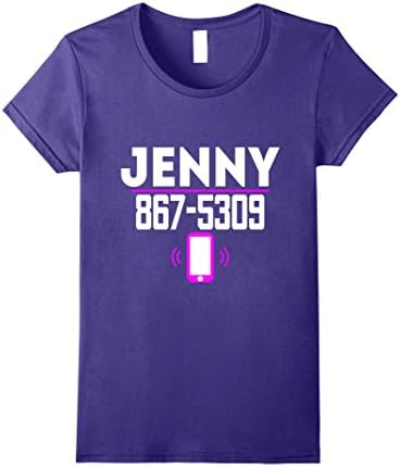 Womens Jenny T Shirt Call me Concert Show 867 Rock 5309 Medium Purple