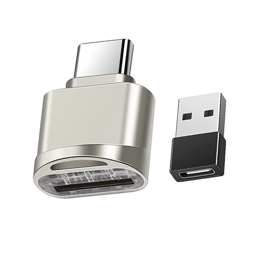 MicroSD Card Reader USB-C, C-Type OTG USB-C to MicroSD/SDXC/SDHC Reader (Silver)