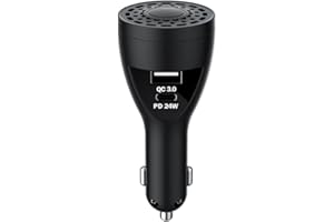 24W Car Charger with Aromatherapy Diffuser Function,Car Aroma Diffuser with 3 Levels of Adjustable Intelligent Diffuser with 