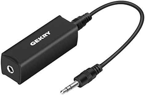 Ground Loop Isolator, for Home Stereo and Car Audio System with 3.5mm Audio Cable (Eliminating System Hum and Buzz)-Black