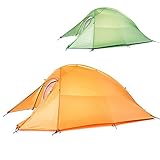 Topnaca 1 2 3 Person 4 Seasons Double Layer Backpacking Tent Ultralight Aluminum Rod Anti-UV Windproof Waterproof Lightweight with Free Groudsheet for Camping Hiking Travel Hunting