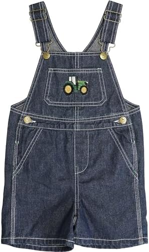 Amazon.com: John Deere Blue Knit Overall Short Set Farm Print T