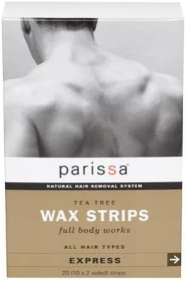 PARISSA PARISSA WAX STRIPS,MEN,TEA TREE, 20 CT