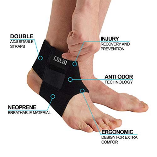 Cotill Ankle Support for Men and Women - Neoprene Breathable Adjustable Ankle Brace Sprain for Runni - //medicalbooks.filipinodoctors.org