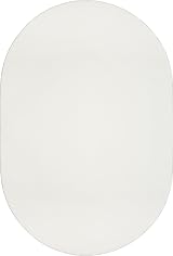 the carpet Relax Modern Fluffy Short Pile Rug Cream 140 x 200 cm Oval view 2