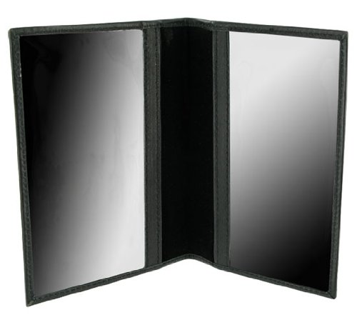 Leather Cover Passport Holder Travel Black Wallet with Logo