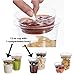 Pack of 25 Clear Plastic Parfait Cup 12 oz with Insert and Dome Lid w/Signature Party Picks