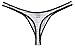 Jaxu Men's Bordered Mesh Striped Thong Underwear White X-Large