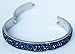 Sophistikitty Hinged Bangle: with 4 Rows of Beautiful Sparkly Crystals - Deep Blue - 10mm in Width