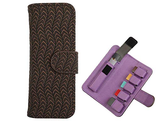 JUUL Case Kit Organizer for Cartridges Cards Wallet for Cigarette Vape (Dark Brown)