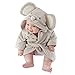 Aautoo Baby Hooded Towels Squeaky Clean Mouse Spa Bathrobe,grey,0-12 Months