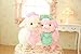 KSB 17.7'' Pink Alpacasso Amuse Alpaca Plush Toy , Cafe Waiters and Maids Sheep Doll For Children Kids Best Birthday Gifts Over 1 Years