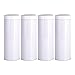 Tosnail 4 Pack White Tea Tin Canister Tea Storage Container with Lid - Bonus Chalkboard Labels