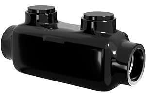OHLECTRIC Insulated Wire Connector Inline Black Splice for 250-6 Wire Range Lugs with 5/16 Hex Screw, Pre-Filled with Oxide Inhibitor - Wire Connectors, Electrical Connectors, Wire Tap