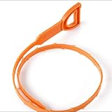 Drain Snake Plastic Orange kettle Turandoss Cleaning Cleaner Tools for Home, Kitchen,and so on