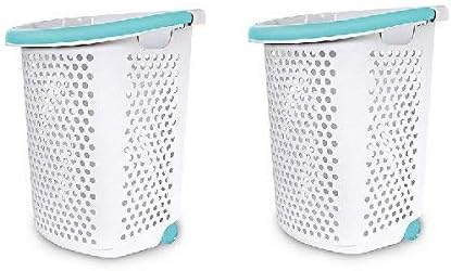 Home Logic 2.0-Bu. Rolling Hamper in White (2, White)