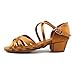 MSMAX Professional Latin Shoes Satin 1.1inch Heel Practice Party Ballroom Wear