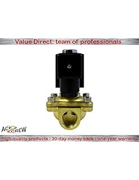 Válvula eléctrica solenoide de latón de 110 V a 120 V CA, NPT para agua de gas, aire N C NC