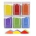 [7.2 Pound] Art Sand/Scenic Sand Non-Toxic Colored Sand for Kids' Arts & Crafts, Terrarium Sand Play DIY Drawing Sandbox Wedding Sand for Decorations and Crafty Collection Sand Bottles (6 Bottles)