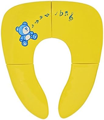 Upgrade Portable Potty Seat for Toddlers with Skin Friendly Abs & Nonslip Silicone Pads Travel Potty Training Seat Cover for Baby Kids with Carrying Bag (yellow)