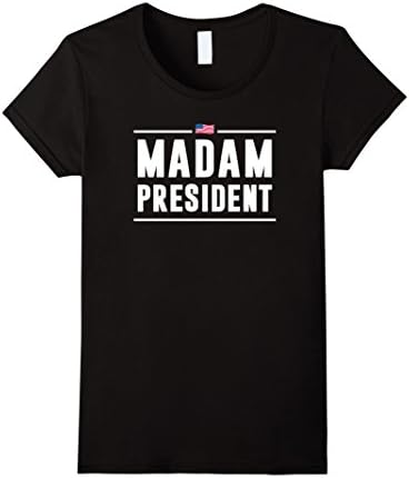Women's Madam President Hillary T-Shirt Medium Black