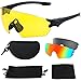 Shooting Glasses for Men and Women, XAegis Anti Fog Z87+ Safety Glasses Sport Sunglasses Tactical Interchangeable lenses with Case, UV Eye Protection