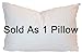 Pillowflex Synthetic Down Pillow Insert - 12x24 Down Alternative Pillow, Ultra Soft, Large Rectangle, Lumbar, Travel, Neck, Sleeping Pillow - 1 Decorative Pillow Form