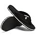 CIOR Men's Classical Flip-Flop Beach Slipper Comfortable Handmade Fashion Indoor and Outdoor Thong Sandals,SL30XB,Black,45
