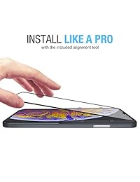 FlexGear - Protector de pantalla para iPhone XS MAX (cobertura completa), transparente, diseñado para iPhone XS MAX (3 unidades)