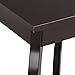 Topeakmart Wood Curved Legs Square Accent Side End Tables with Bottom Shelf Nightstands Bedroom Living Room Furniture, Espresso Finish