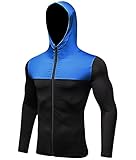 Jessie Kidden Men's Quick-Dry Gym Workout Hoodie Jacket Sports Running Sweatshirt #9003