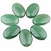 Rockcloud Oval Worry Stones,Palm Pocket Energy Stone,Healing Crystal with Velvet Bag,Green Aventurine